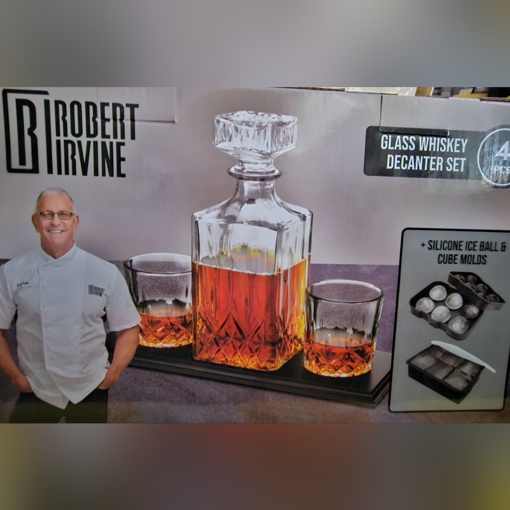 Robert Irvine Whiskey Decanter Set